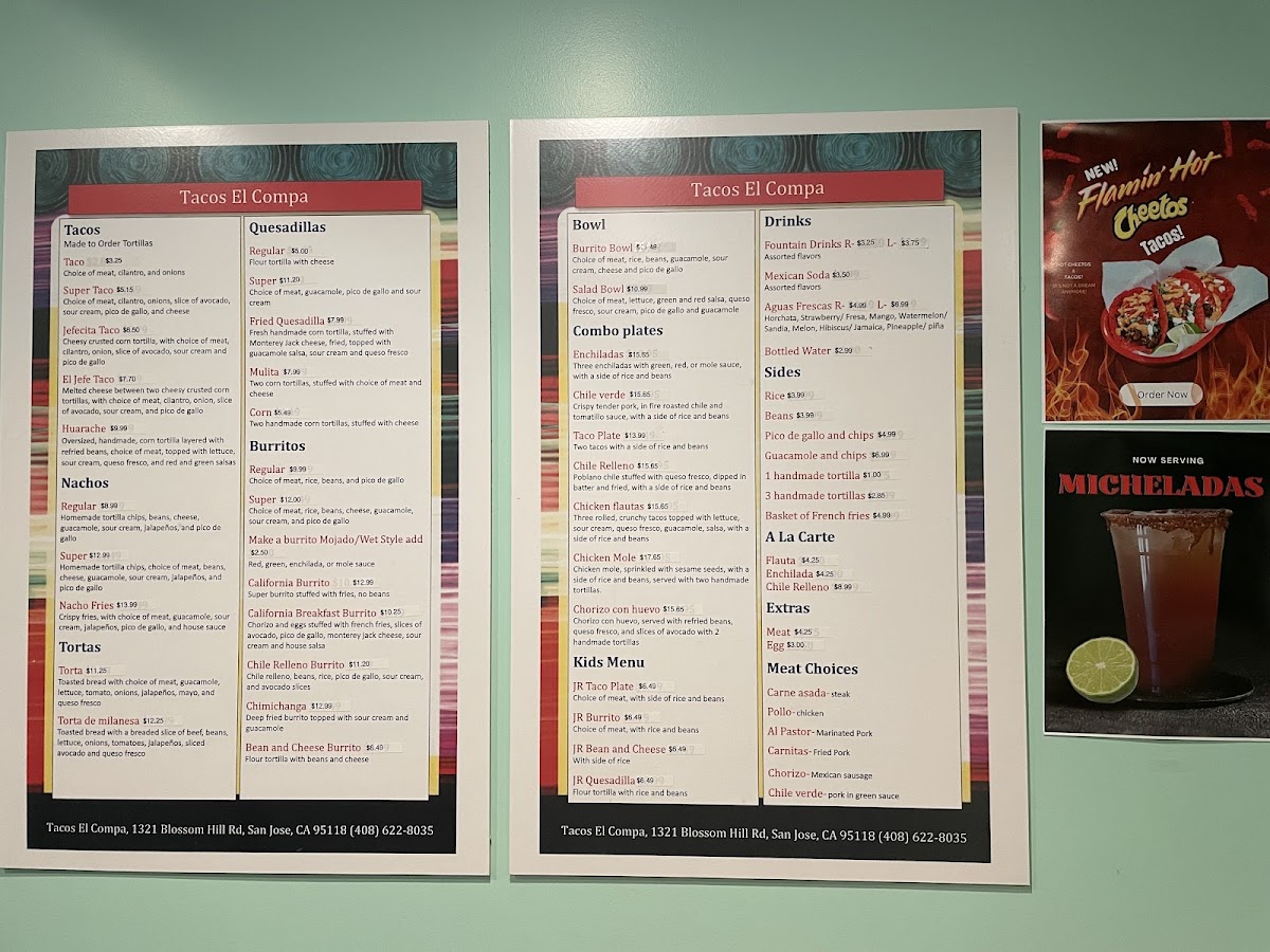 Tacos El Compa Taqueria Menu - Image 1